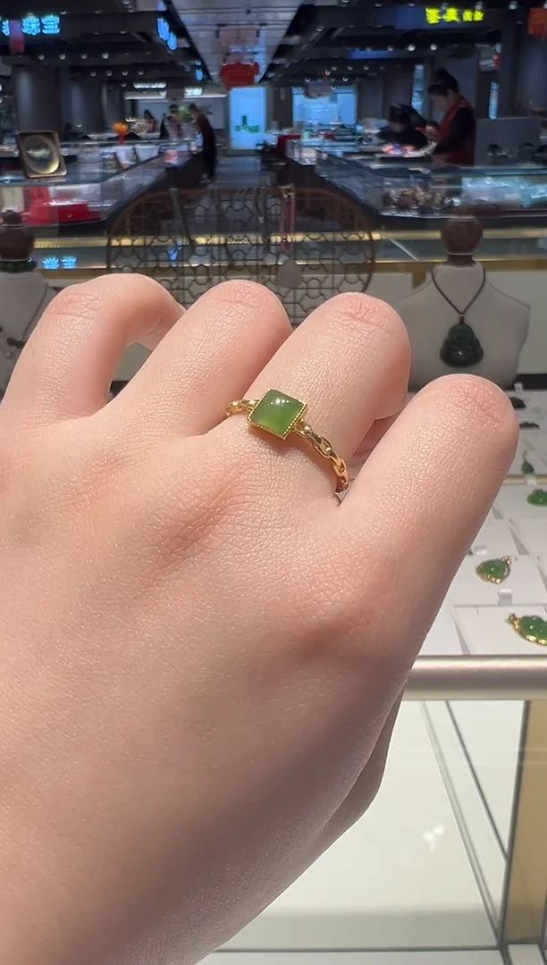 【闪购商品】和田玉戒指银S925镶嵌11