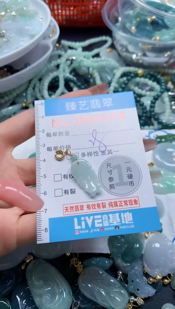 翡翠未镶嵌吊坠(不含链)4519