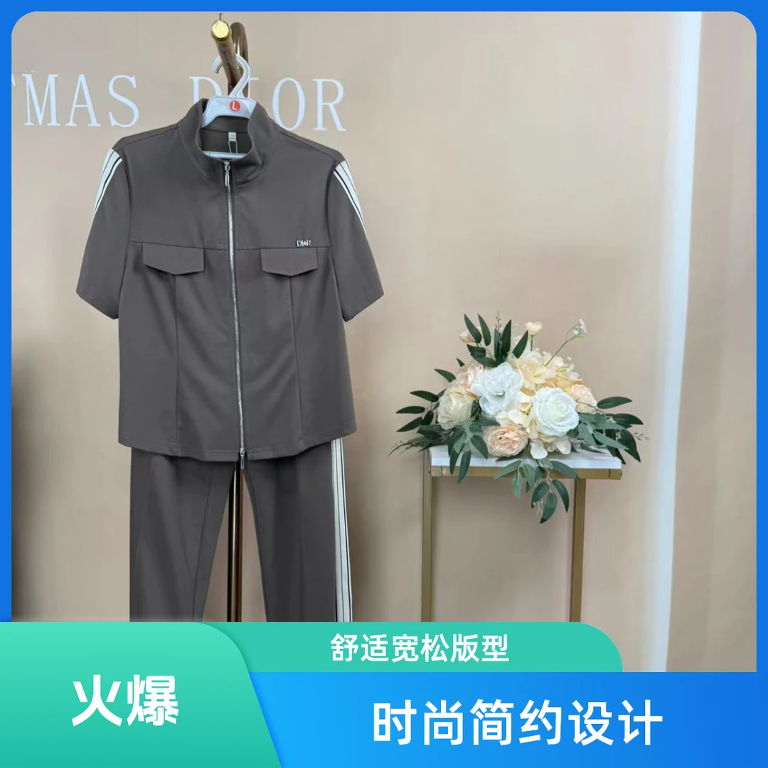 5T7013款夏季时尚透气休闲显瘦百搭两件套