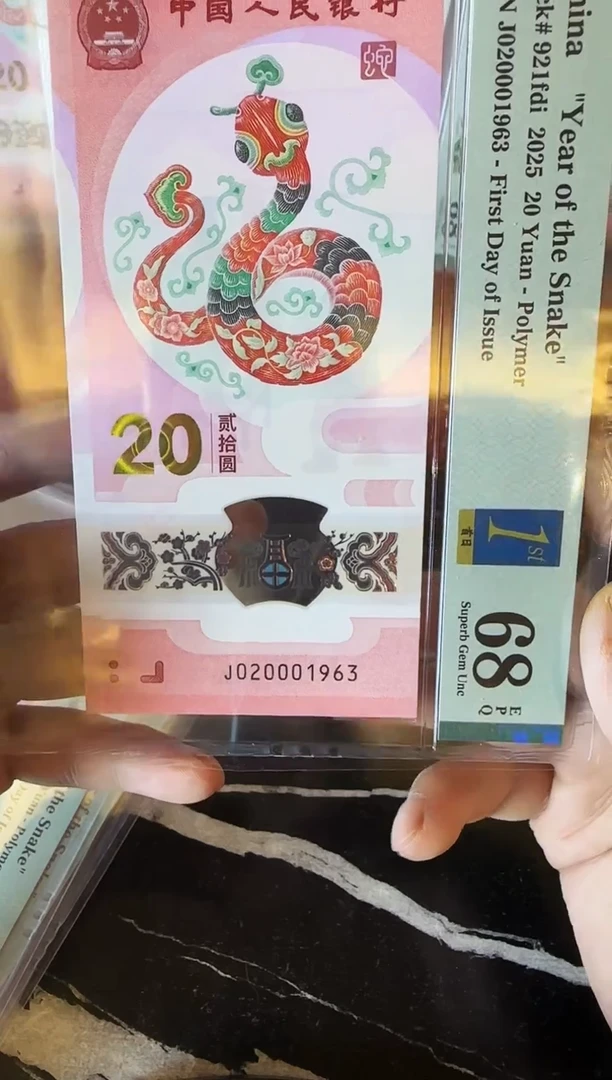 塑料2025 蛇钞  单张  020001963