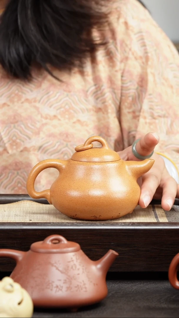 茶壶紫砂葫芦全手工 黄金段
