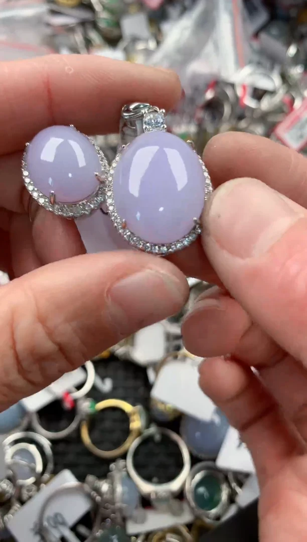 银S925镶嵌戒指翡翠777------4