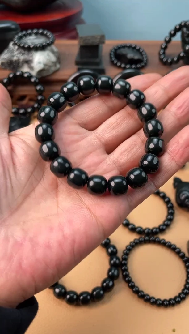 未镶嵌手链和田玉塔青卡12