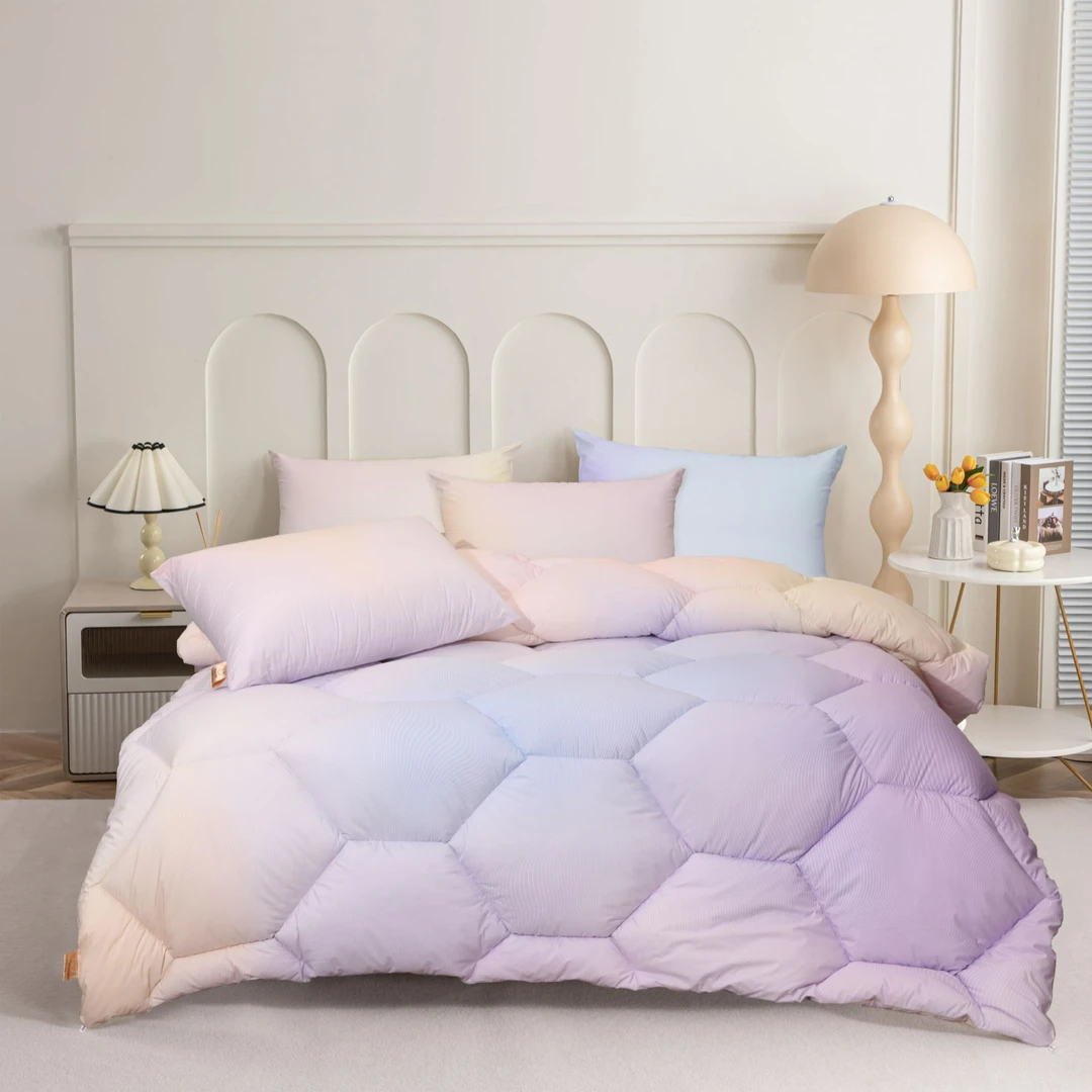 希美家纺蓬松羽丝绒被（大师款）渐变色