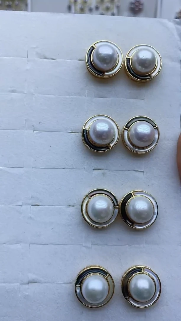 未镶嵌耳饰淡水珍珠耳钉多样性发其一