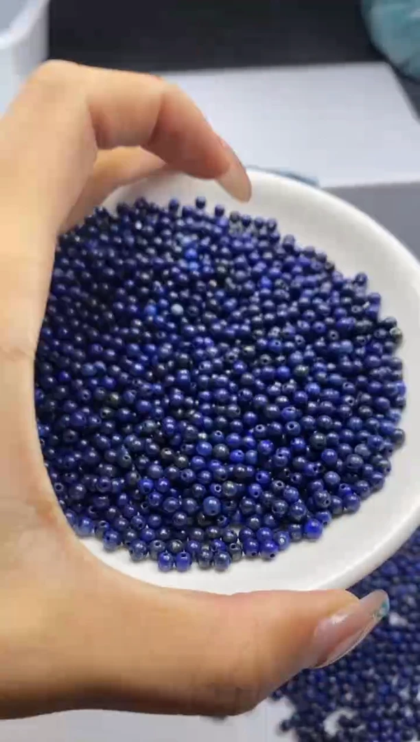 玛瑙/玉髓颈饰未镶嵌w243青*金石3mm*100颗