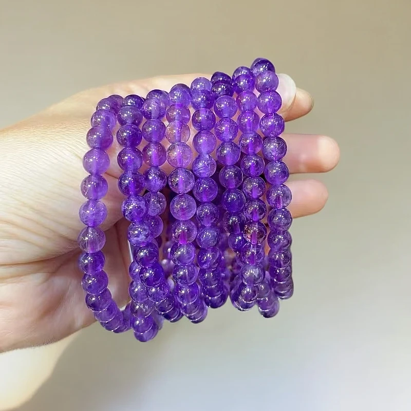 九紫离火天然紫水晶手串