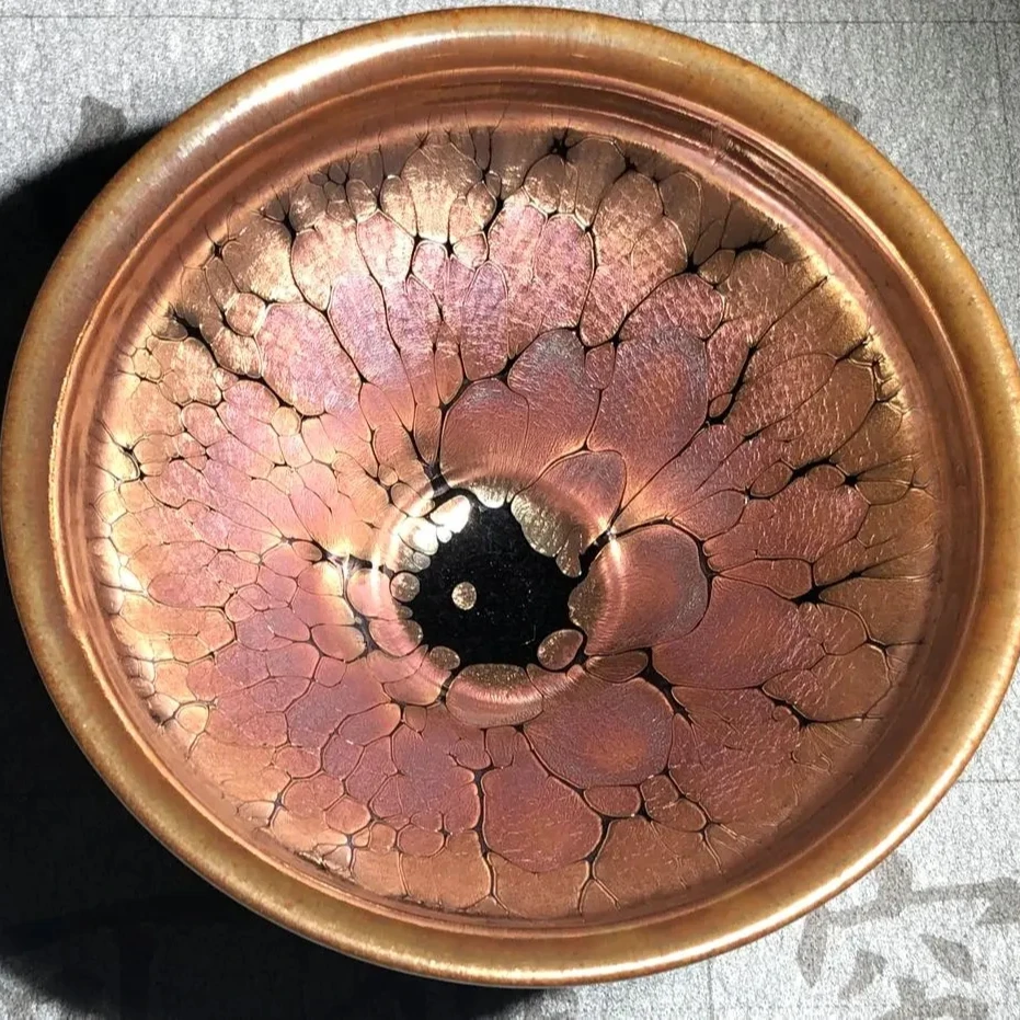 国礼春申阁建盏金浮雕茶盏茶杯主人杯龙窑建盏陶瓷茶杯国礼瓷