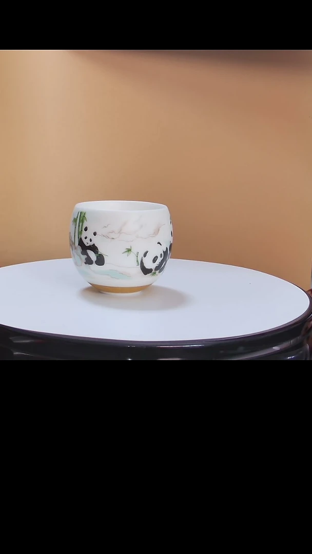 【闪购商品】主人杯吉祥三宝熊猫龙蛋主人杯