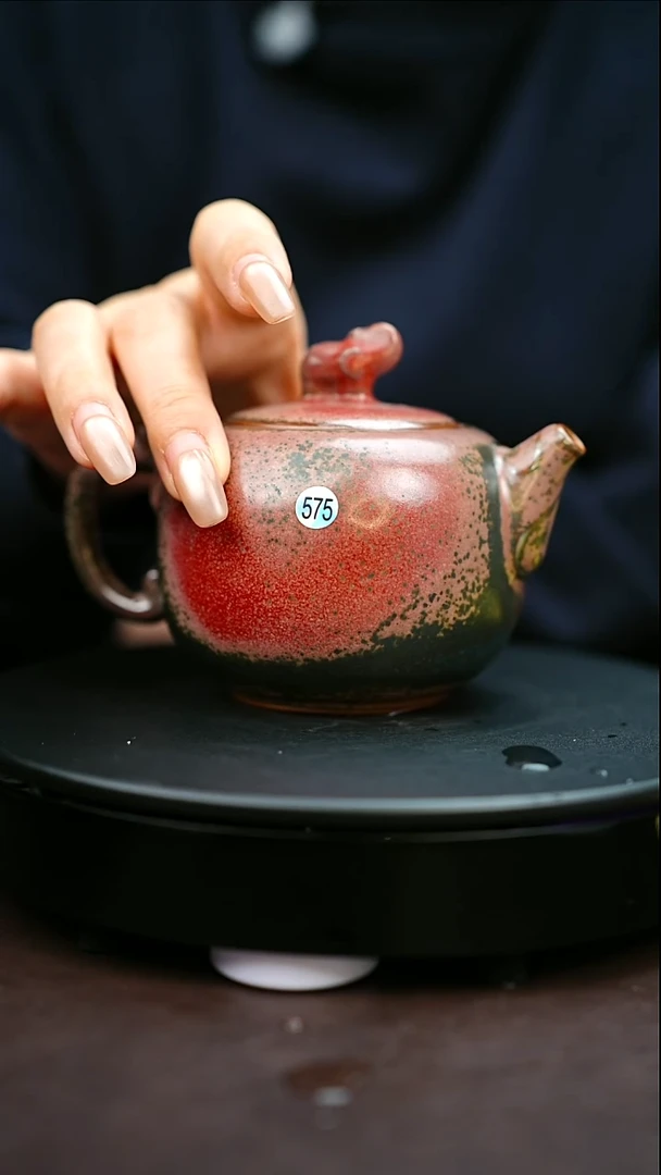 575#原矿钧瓷炉钧釉吉祥如意壶