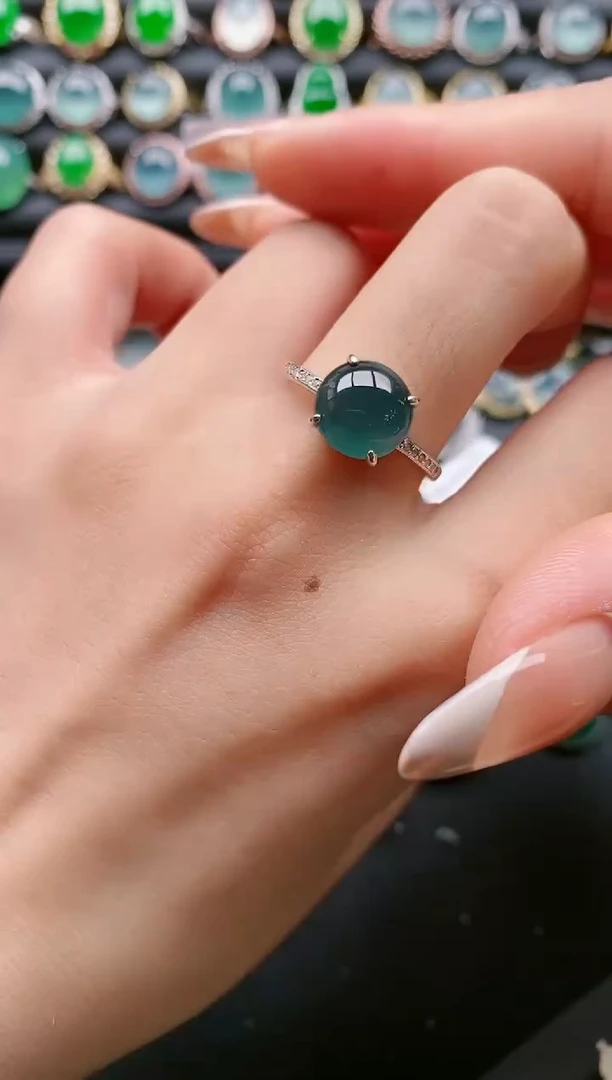 【闪购商品】翡翠戒指银S925镶嵌1111