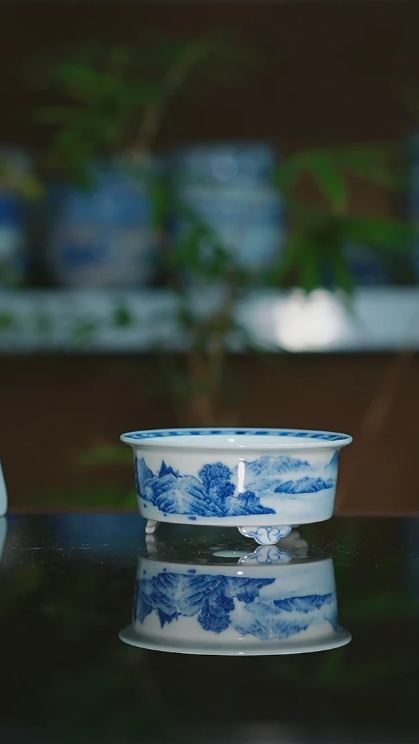 【闪购商品】手绘陶瓷内口7.5高3.8深