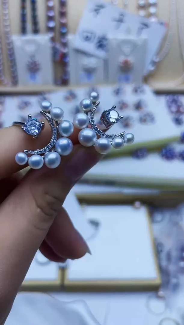未镶嵌戒指淡水珍珠戒指多样性发其一