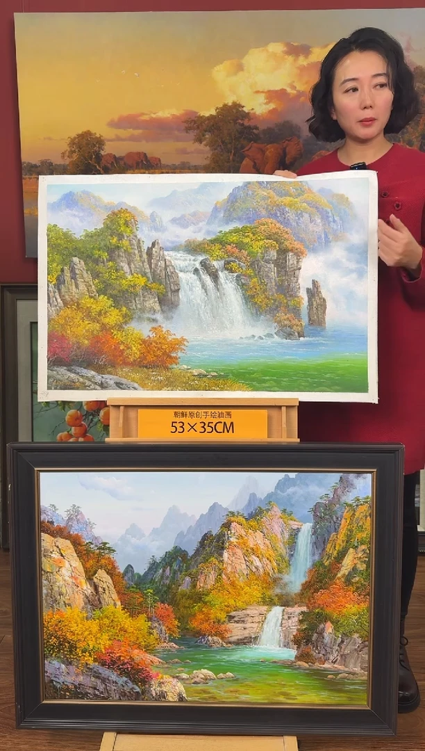 油画【54号】约50*70cm丨朝鲜原创纯手绘孤品油画丨顺丰包邮