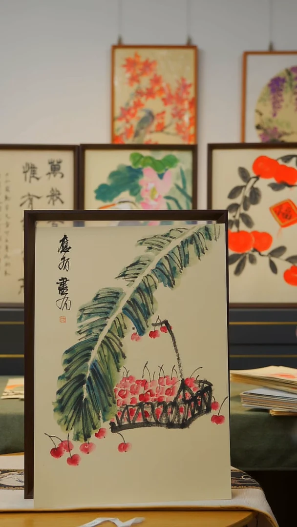 国画A3不落名绘画带框发货  717