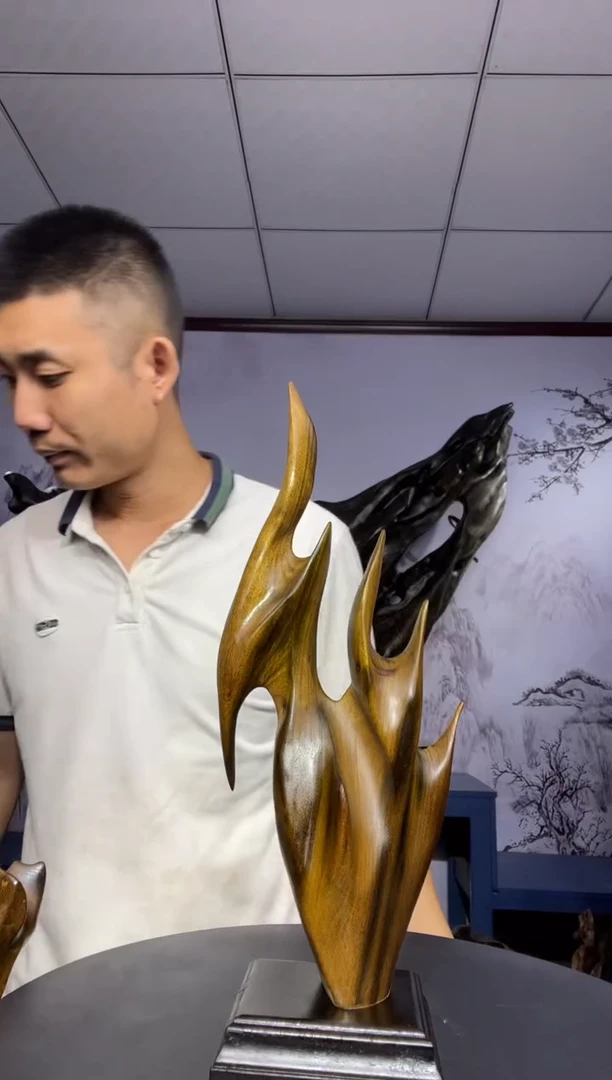 金丝楠木雕款木*杨金丝楠木工艺品摆件
