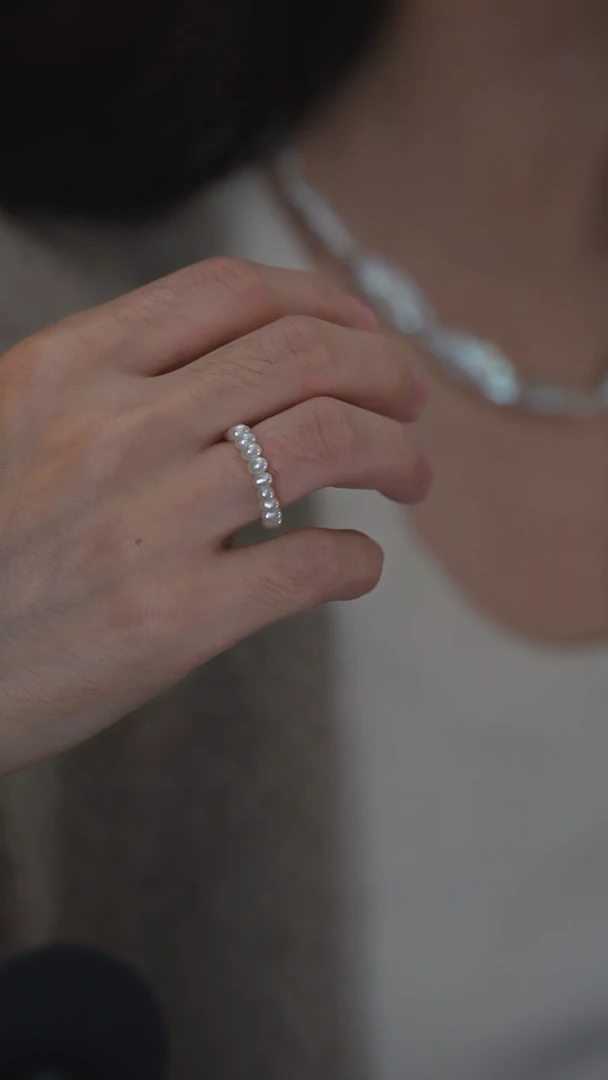 未镶嵌戒指淡水珍珠小珍珠戒指