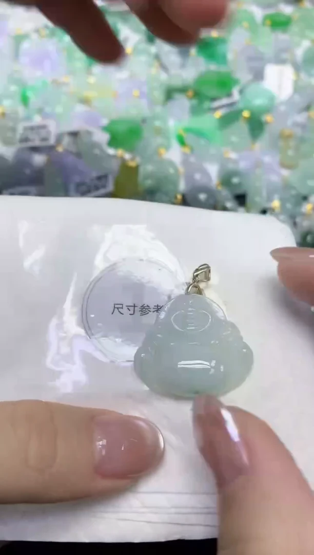 颈饰未镶嵌翡翠天然缅甸翡翠A货百元以上9元证书费自理