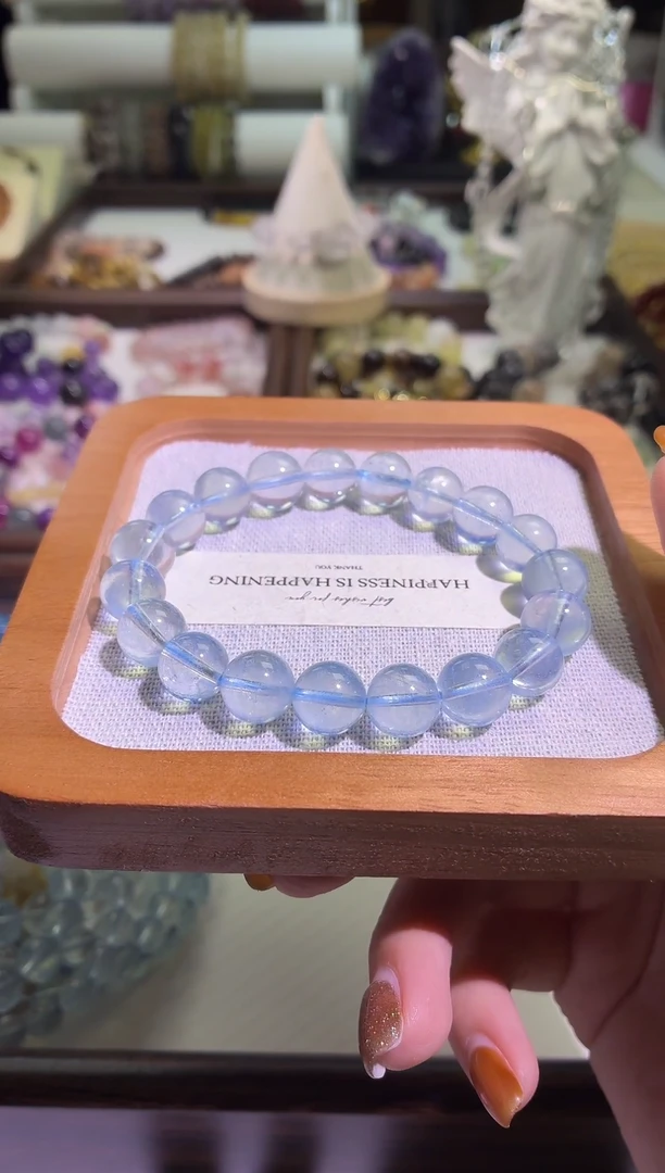 未镶嵌手串水晶16号闪购海蓝宝10+