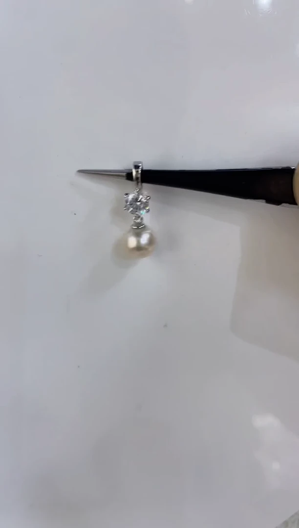 海水珍珠银S925镶嵌颈饰