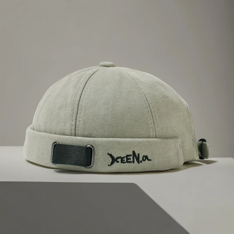 秋冬帽子休闲风瓜皮帽保暖刺绣网红街头防风时髦男春秋刺绣帽子