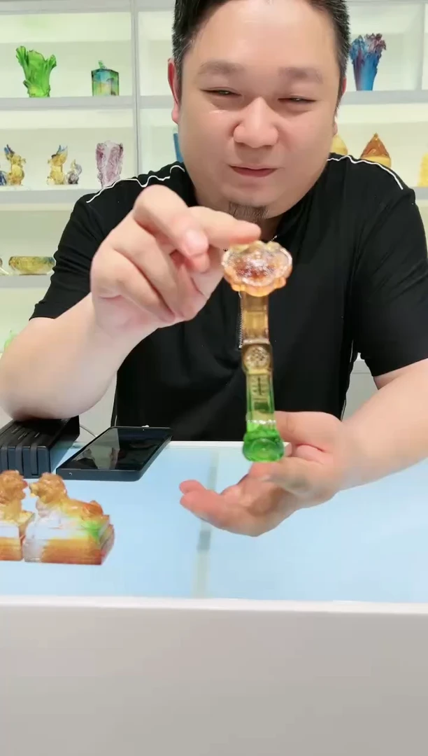 【闪购商品】茶宠古法琉璃13cm如意