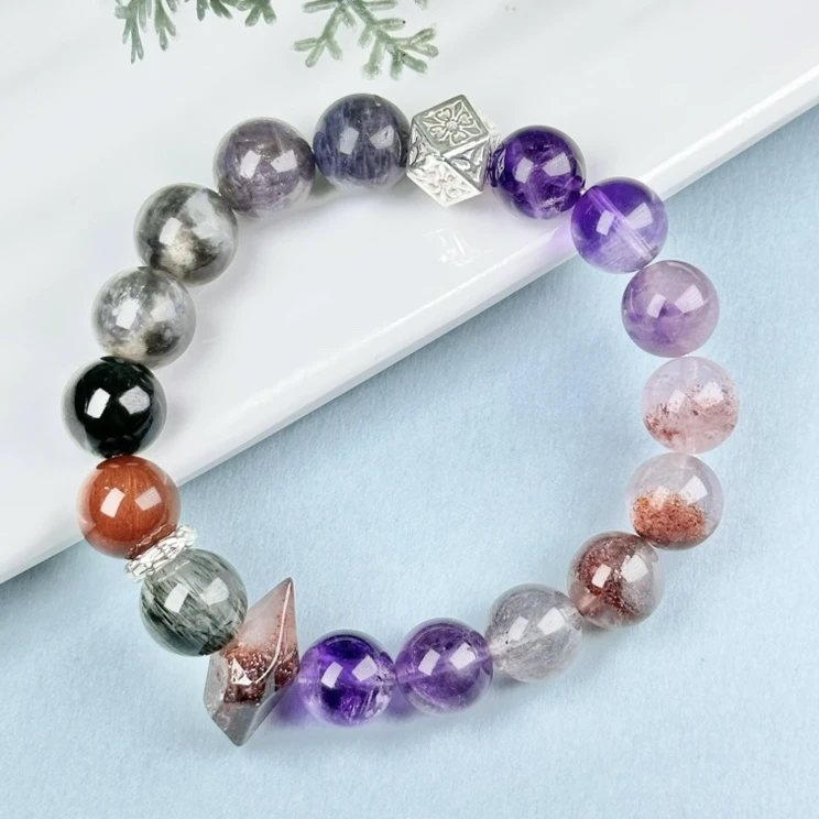 水晶多宝超七灵韵DIY手链(多样性发一）