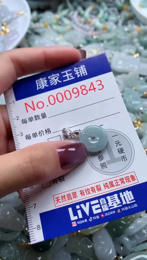 翡翠未镶嵌吊坠(不含链)9843