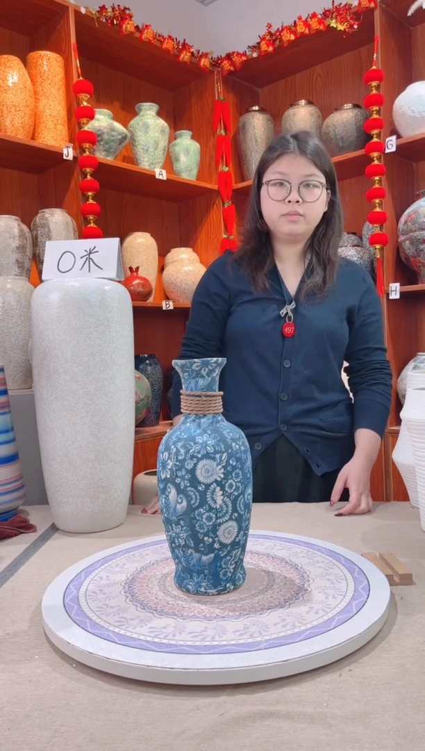 【闪购商品】瓶陶瓷花瓶 无花 福利 不能装水 麻绳中号