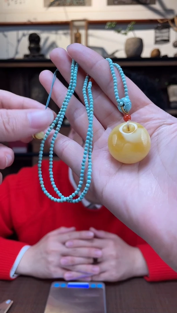 【闪购商品】蜜蜡裸石未镶嵌蜜蜡公主扣吊坠GW