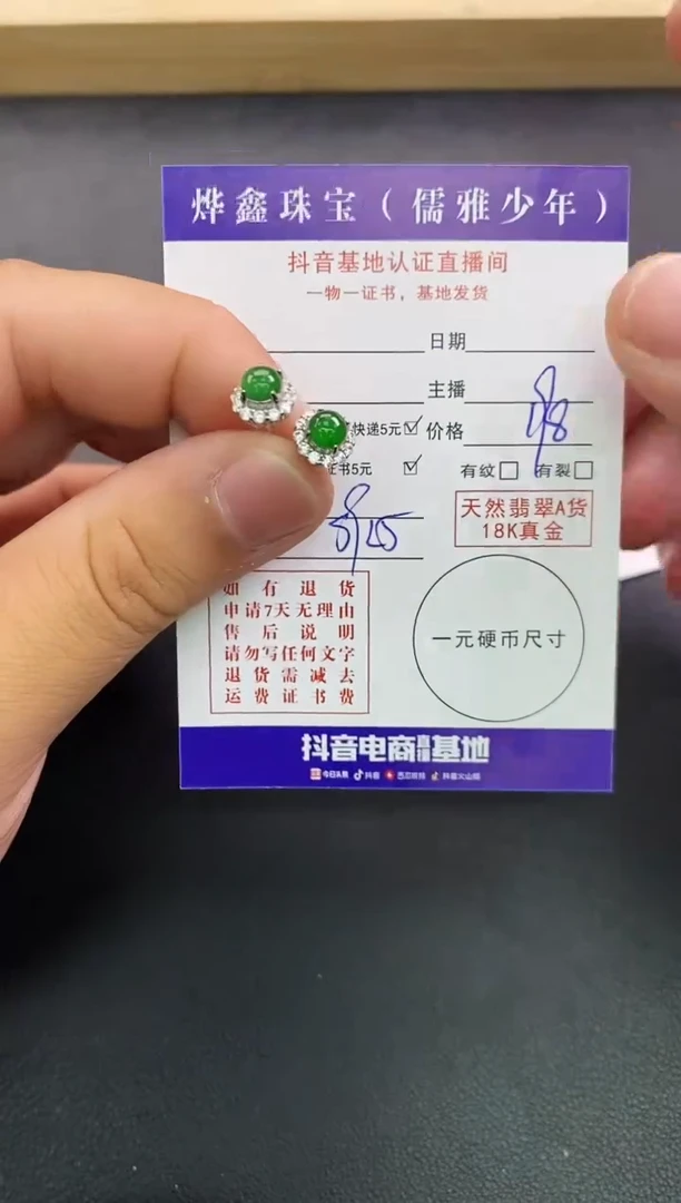 颈饰银S925镶嵌翡翠天然翡翠耳饰A货