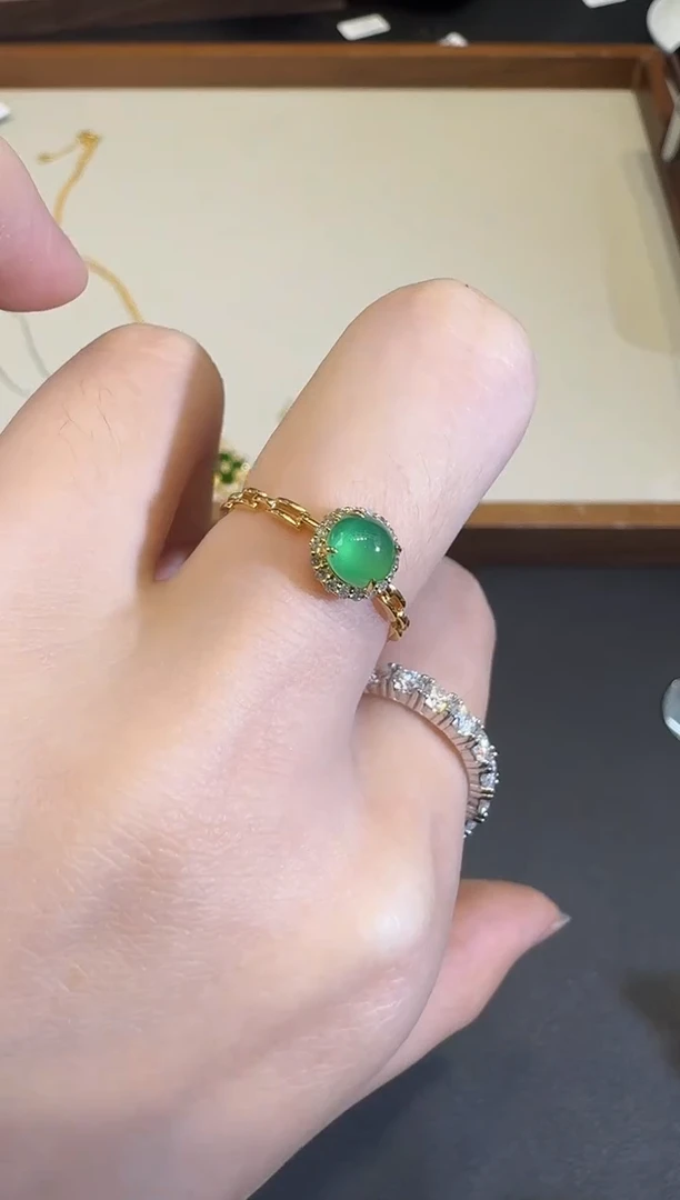 18K金镶嵌戒指翡翠X1125-512-347