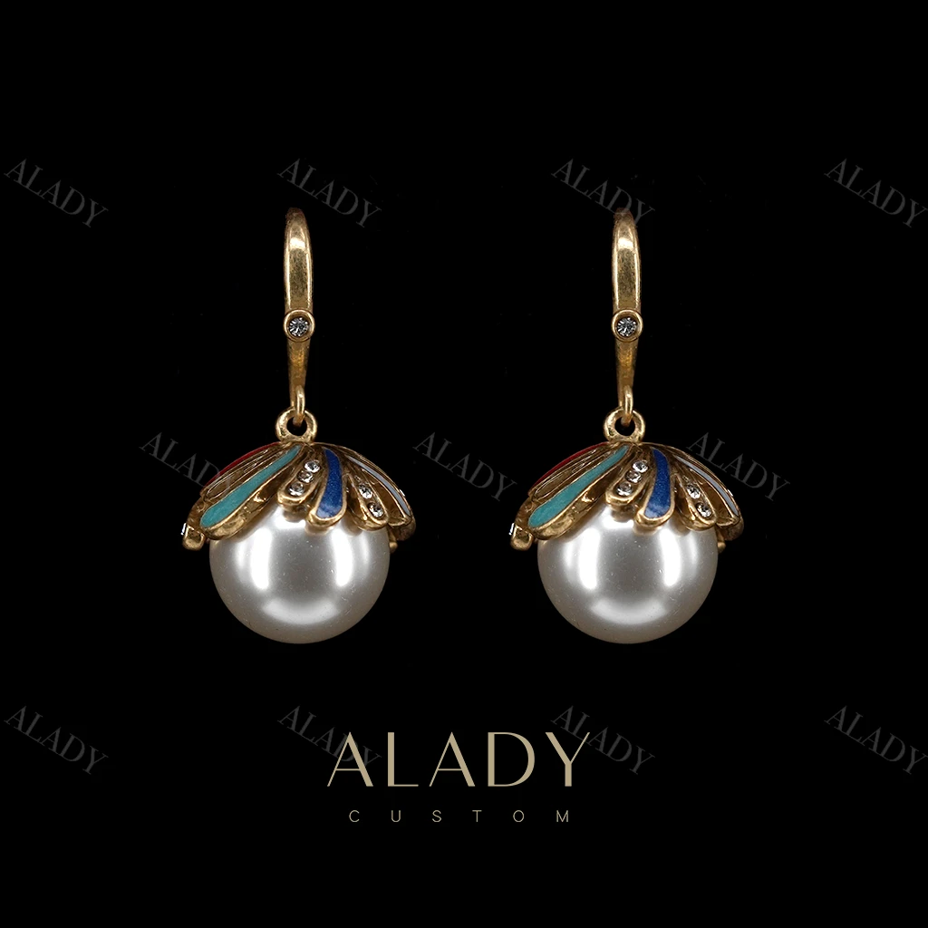 合金仿珍珠耳饰 【颈肩光辉】设计款珠珠款优雅气质耳钉