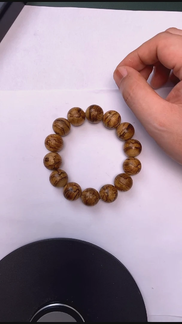 沉香手串AWX108H 达拉干 虎斑 天然野 多样性发一