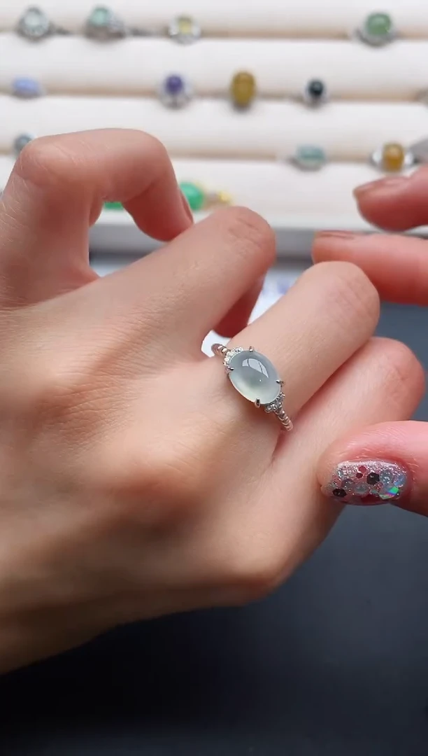 银S925镶嵌戒指翡翠9999999+8