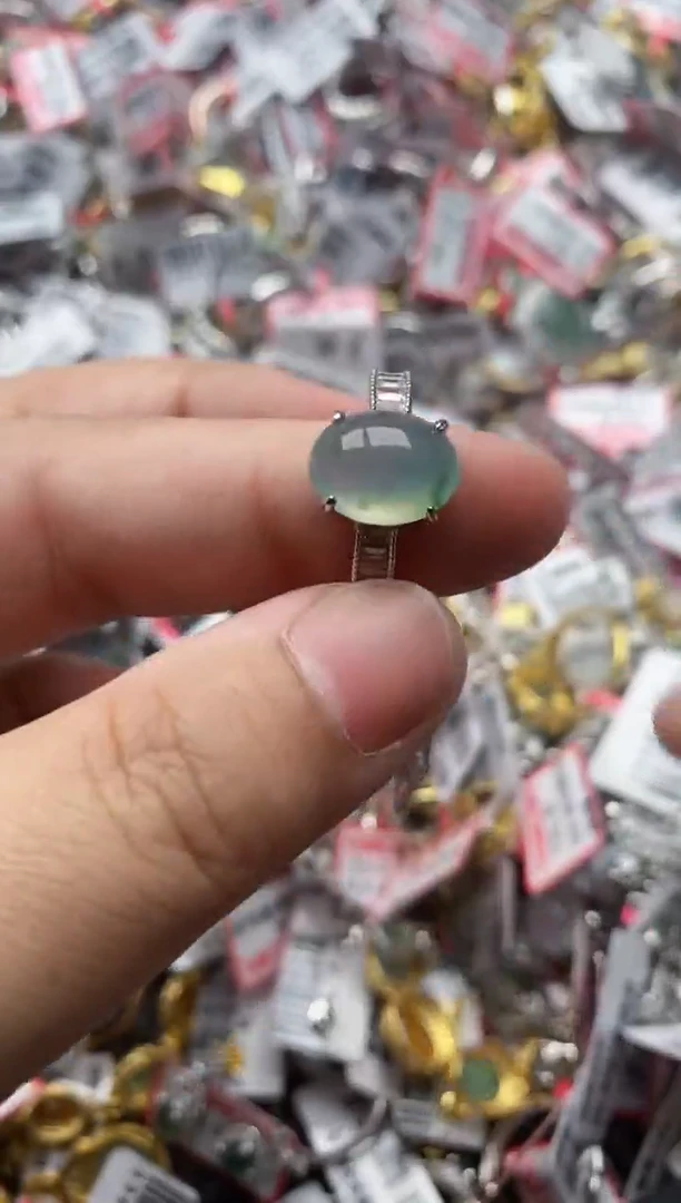 【闪购商品】翡翠戒指银S925镶嵌33333---2