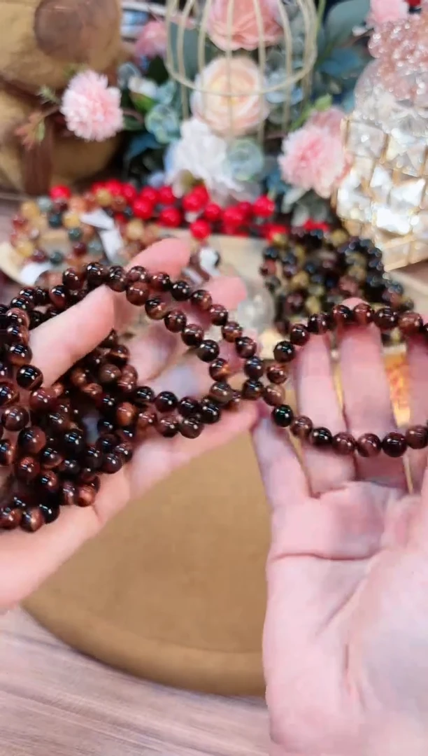 【闪购商品】木变石手链未镶嵌DCF0006红虎眼石8+