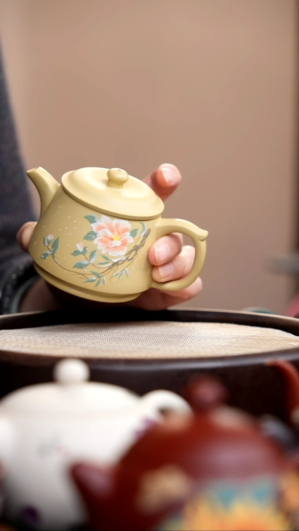 茶壶紫砂本山绿高石瓢泥绘雪景
