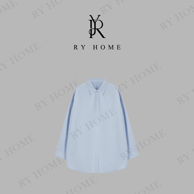 【容雨RYHOME】莱赛尔＋简约翻领长袖衬衫251C1330