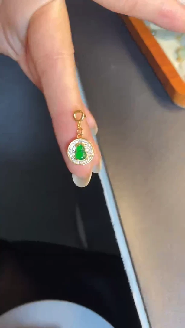 吊坠(不含链)银S925镶嵌翡翠1