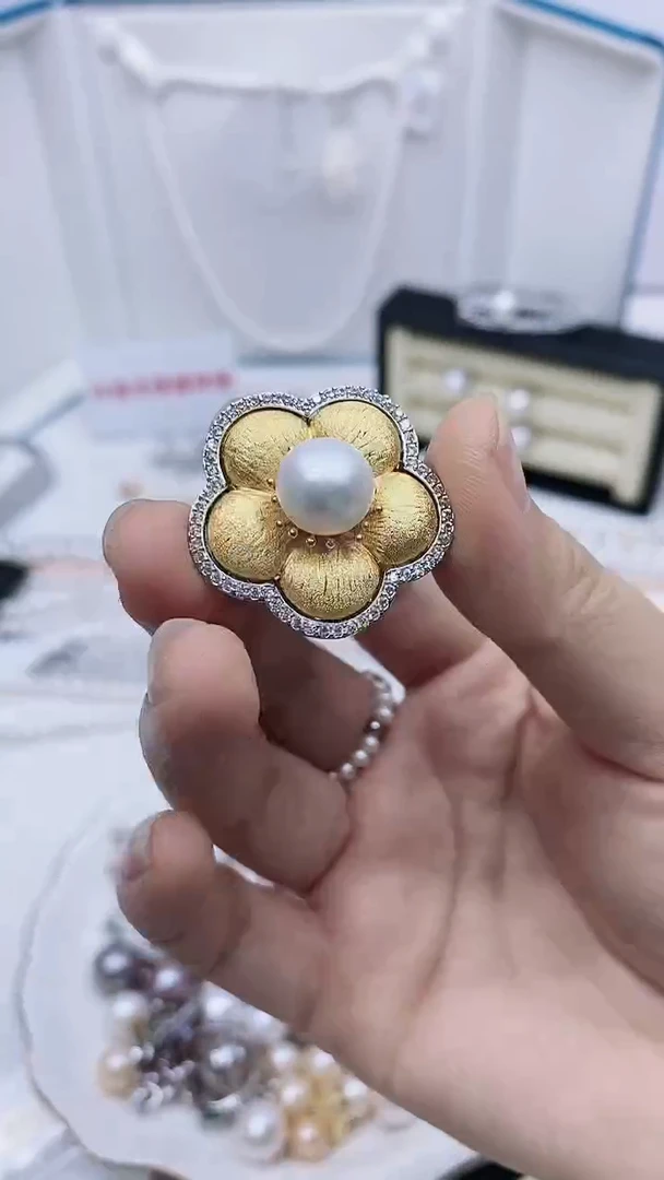 未镶嵌胸饰淡水珍珠胸针