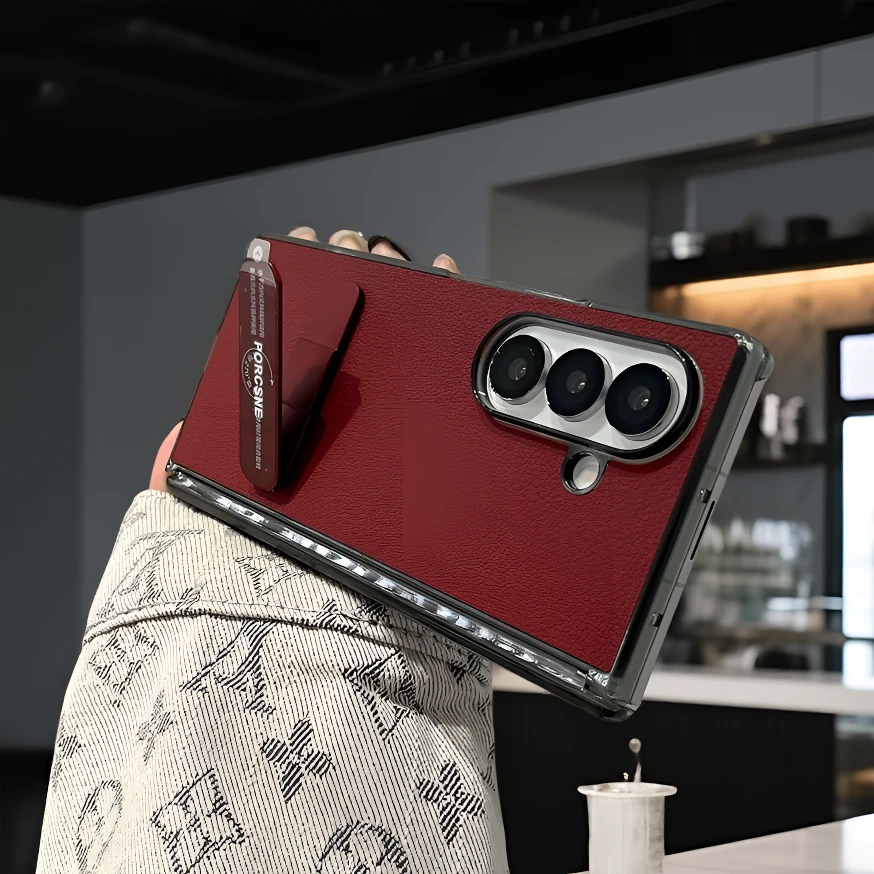 适用三星fold7手机壳zfold6外壳galaxy防摔折叠屏带支架中轴保护