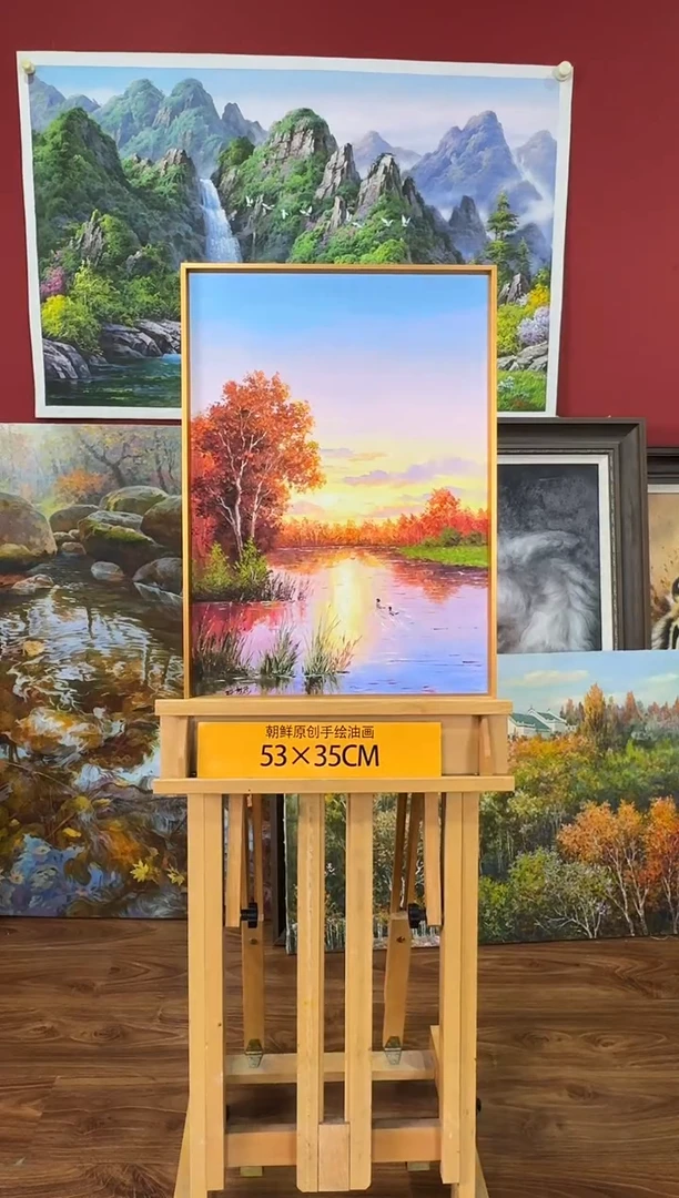 油画【43号】朝鲜原创手绘油画【功勋Ⅰ级画家丨孤品佳作丨顺丰包邮】