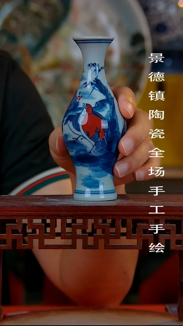 摆件手景德镇陶瓷 全场手工绘