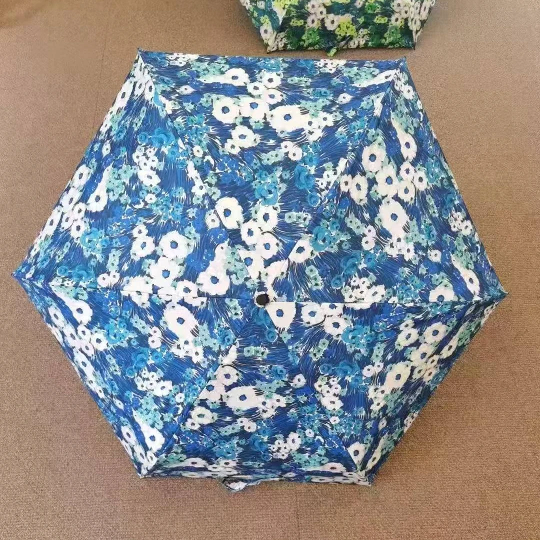 复古花朵小巧便捷防紫外线晴雨两用伞折叠太阳伞