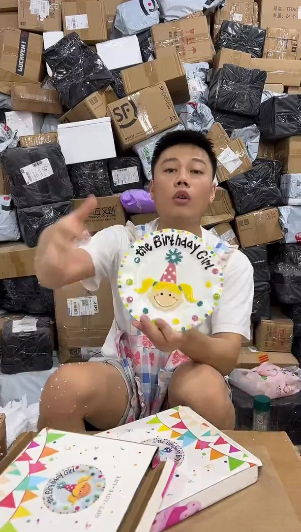 瓷片原盒B款女孩盘子
