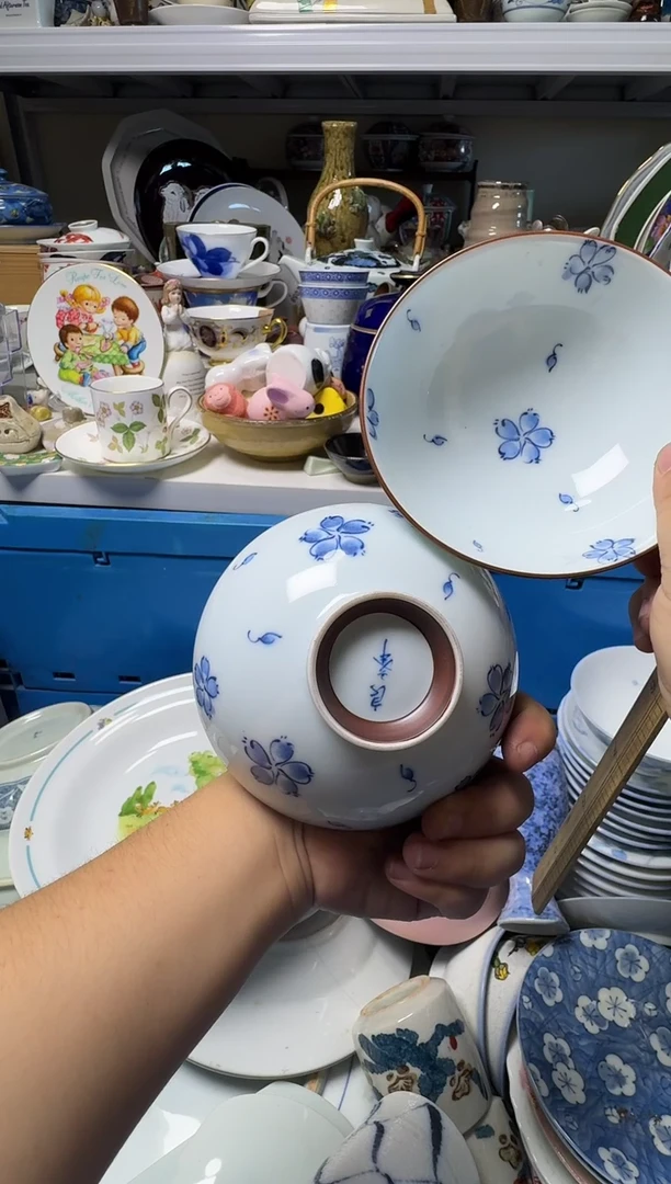 中古瓷器，默认微瑕-漂亮的青花碗