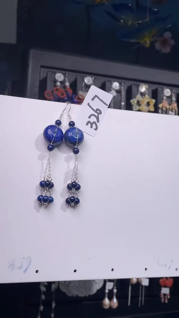 银S925镶嵌耳饰紫晶喜欢拍