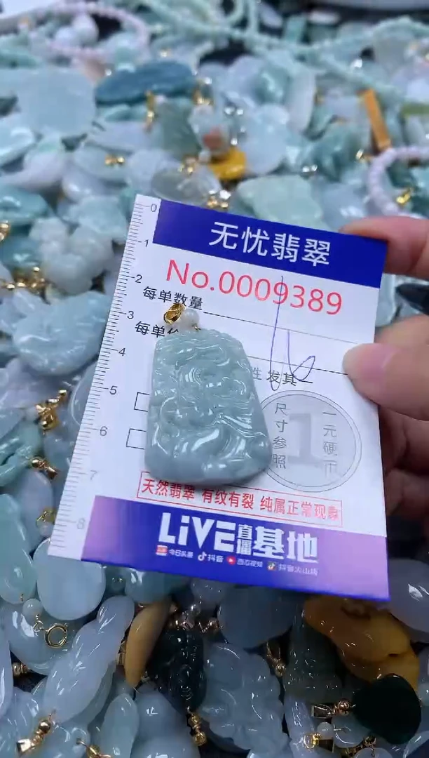 翡翠未镶嵌吊坠(不含链)9389