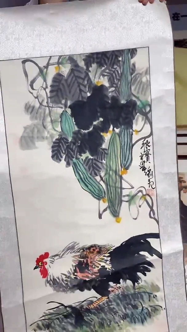 国画库房放漏国画实物以图片为准